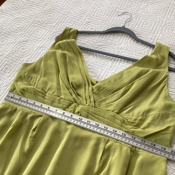 BODEN Silk Sassy DRESS Lime Green 100% Silk Women's Size 14 WH479 - Picture 7 of 12